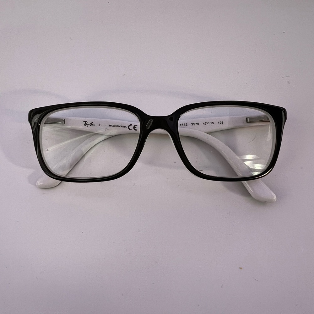 Ray-Ban Black and White Eyeglasses RB1592 3579 OPTICS KIDS
